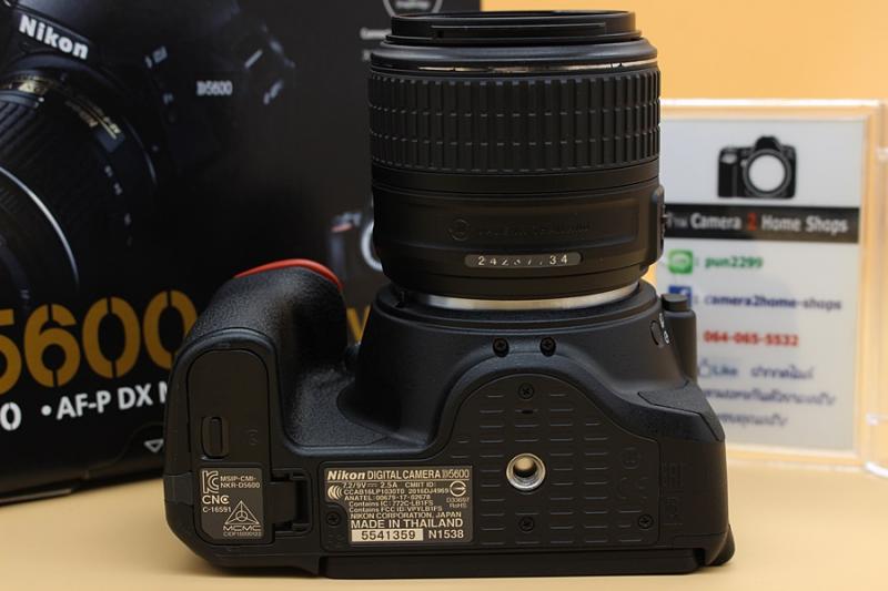 ขาย Nikon D5600 + Lens AF-P DX 18-55mm VR สภาพสวยใหม่ เครื่องประกันร้านec-mallถึง 05/08/63 ชัตเตอร์ 38 รูป เมนูไทย มีWiFi/Bluetoothในตัว จอติดฟิล์มแล้ว อุป